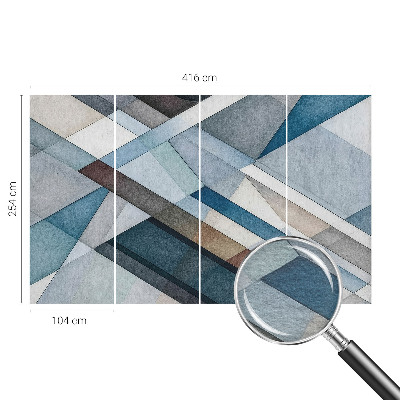 Fotomural decorativo para cabecero de cama con diseño de geometría abstracta
