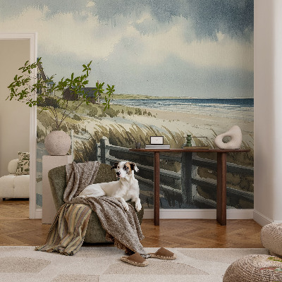 Mural decorativo con motivo de dunas de playa