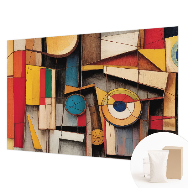 Fotomural decorativo para cabecero de cama con patrones geométricos