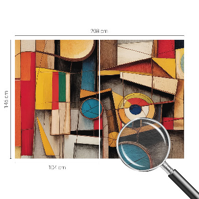 Fotomural decorativo para cabecero de cama con patrones geométricos