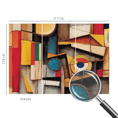 Fotomural decorativo para cabecero de cama con patrones geométricos