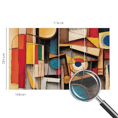Fotomural decorativo para cabecero de cama con patrones geométricos