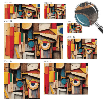 Fotomural decorativo para cabecero de cama con patrones geométricos