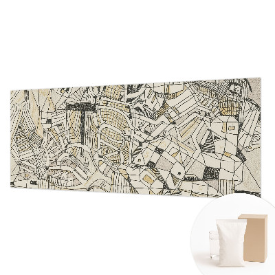 Papel mural con patrón decorativo con un motivo de abstracción geométrica