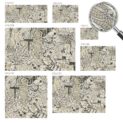 Papel mural con patrón decorativo con un motivo de abstracción geométrica