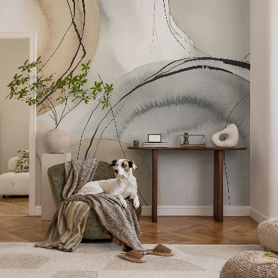 Mural decorativo con diseño de armonía geométrica