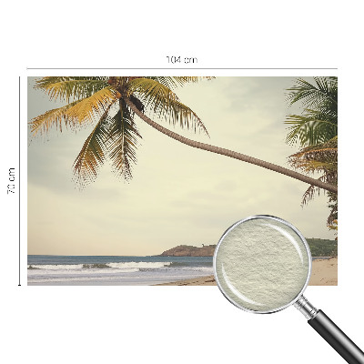 Mural de pared con estampado hermoso con motivo de paisaje tropical
