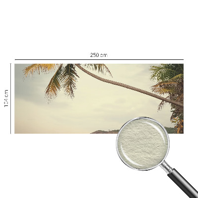Mural de pared con estampado hermoso con motivo de paisaje tropical