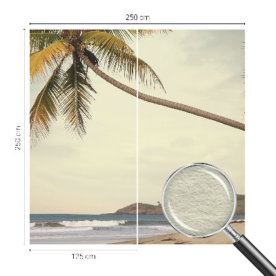 Mural de pared con estampado hermoso con motivo de paisaje tropical
