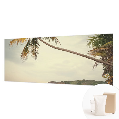 Mural de pared con estampado hermoso con motivo de paisaje tropical