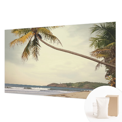 Mural de pared con estampado hermoso con motivo de paisaje tropical