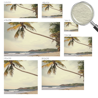 Mural de pared con estampado hermoso con motivo de paisaje tropical