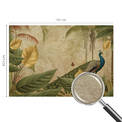 Papel mural texturado decorativo con diseño de ave exótica