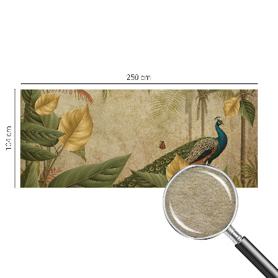 Papel mural texturado decorativo con diseño de ave exótica