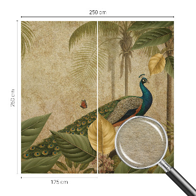Papel mural texturado decorativo con diseño de ave exótica