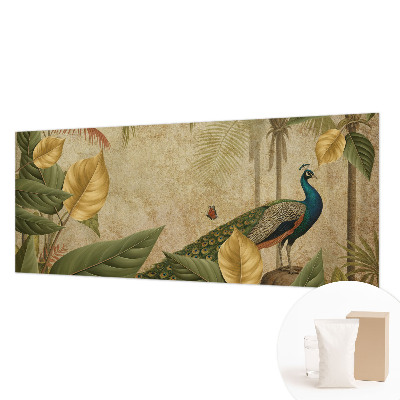 Papel mural texturado decorativo con diseño de ave exótica