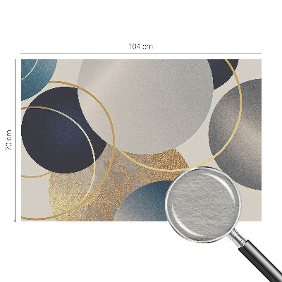 Fotomural decorativo para cabecero de cama con diseño de círculos creativos