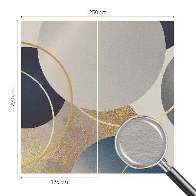 Fotomural decorativo para cabecero de cama con diseño de círculos creativos