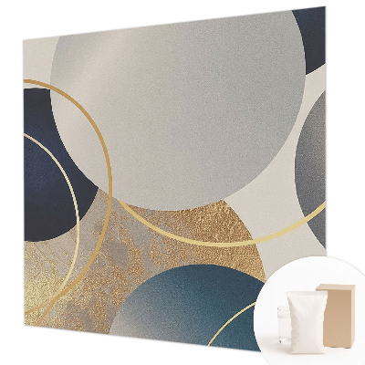 Fotomural decorativo para cabecero de cama con diseño de círculos creativos