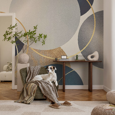 Fotomural decorativo para cabecero de cama con diseño de círculos creativos