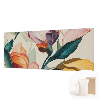 Papel mural con patrón decorativo con flores coloridas
