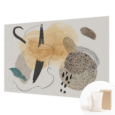 Papel mural texturado decorativo con composición abstracta