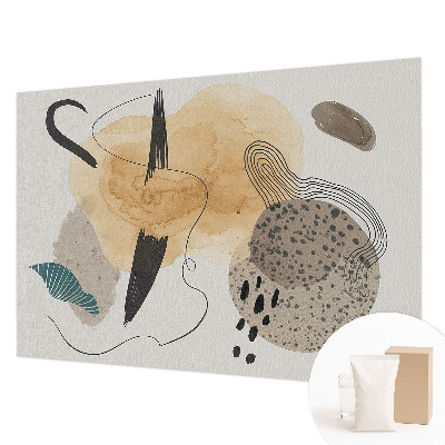 Papel mural texturado decorativo con composición abstracta