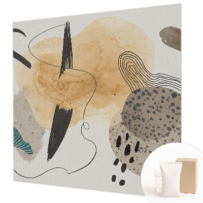 Papel mural texturado decorativo con composición abstracta
