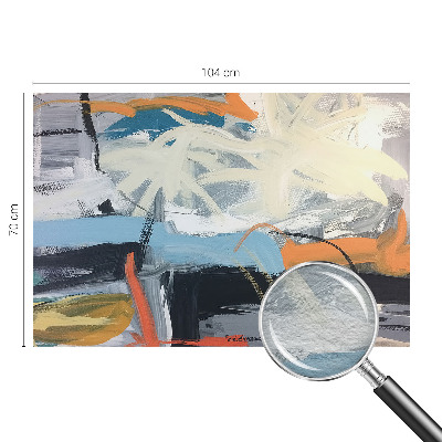 Mural decorativo con una abstracción colorida