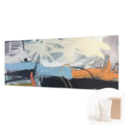 Mural decorativo con una abstracción colorida