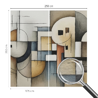 Fotomural decorativo para cabecero de cama con diseño de armonía geométrica