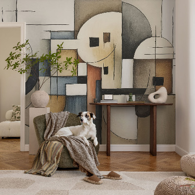 Fotomural decorativo para cabecero de cama con diseño de armonía geométrica