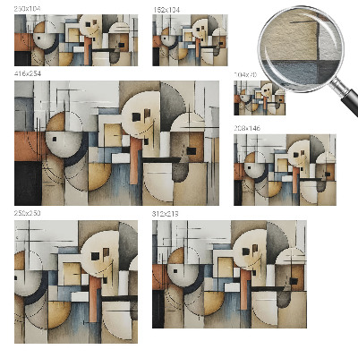 Fotomural decorativo para cabecero de cama con diseño de armonía geométrica