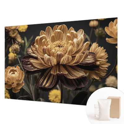 Papel mural con patrón decorativo con motivo floral elegante