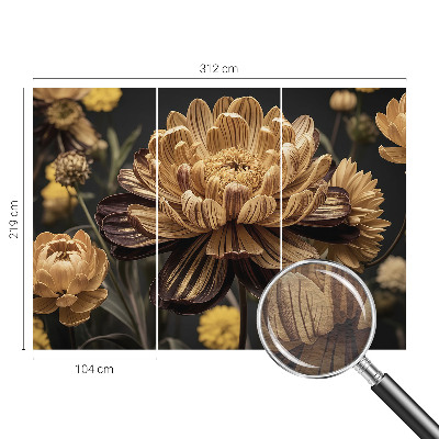 Papel mural con patrón decorativo con motivo floral elegante