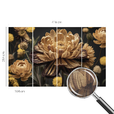 Papel mural con patrón decorativo con motivo floral elegante