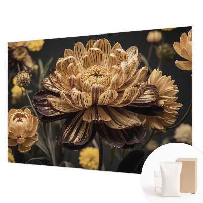 Papel mural con patrón decorativo con motivo floral elegante