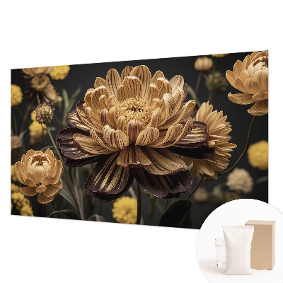Papel mural con patrón decorativo con motivo floral elegante