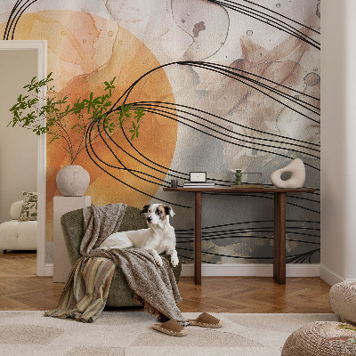Papel mural texturado decorativo con diseño «Abstracción armoniosa»