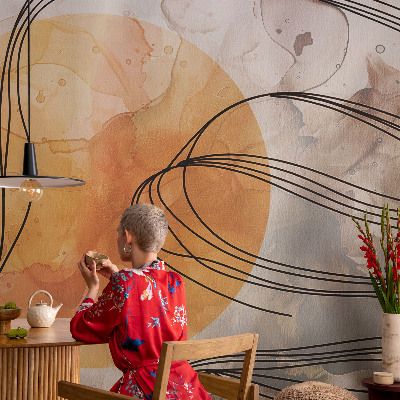 Papel mural texturado decorativo con diseño «Abstracción armoniosa»