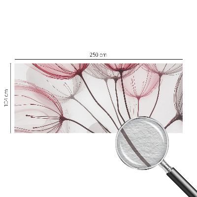 Papel mural con patrón decorativo con siluetas florales