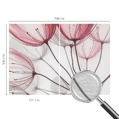 Papel mural con patrón decorativo con siluetas florales
