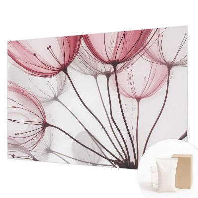Papel mural con patrón decorativo con siluetas florales