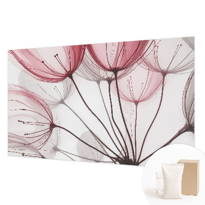 Papel mural con patrón decorativo con siluetas florales