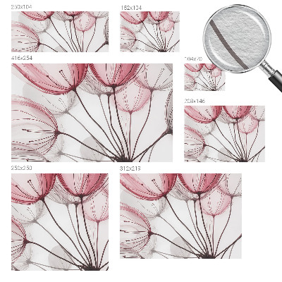 Papel mural con patrón decorativo con siluetas florales