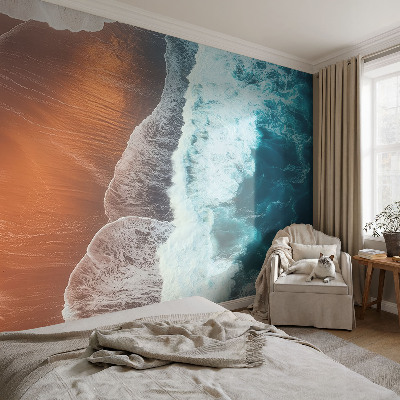Papel mural texturado decorativo con diseño Simbiosis marina