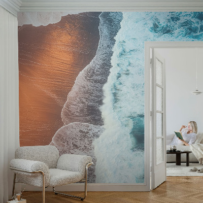 Papel mural texturado decorativo con diseño Simbiosis marina