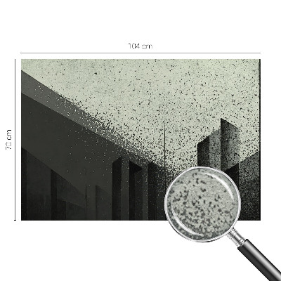 Fotomural decorativo para cabecero de cama con diseño de geometría urbana