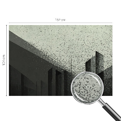 Fotomural decorativo para cabecero de cama con diseño de geometría urbana