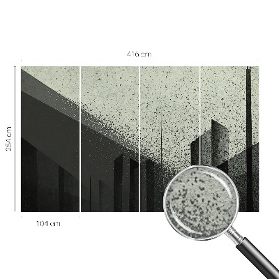 Fotomural decorativo para cabecero de cama con diseño de geometría urbana